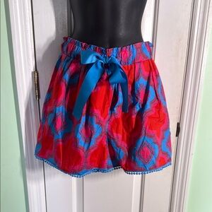 Sugar Lips Pink & Blue Devany Melia High Waisted Summertime Shorts Size Medium